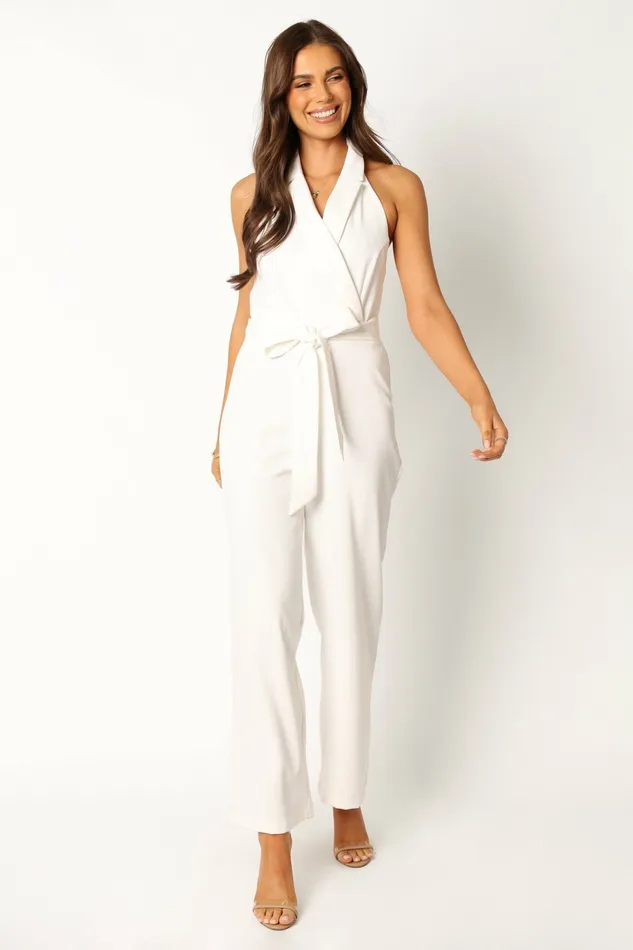 Petal and Pup Tally Jumpsuit White Women Jumpsuits and Rompers