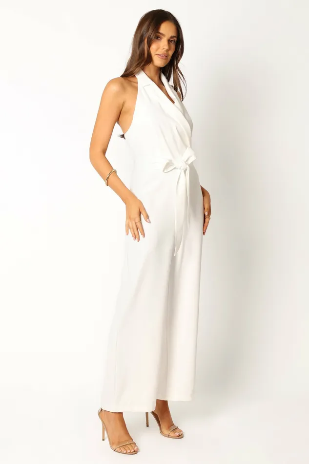 Petal and Pup Tally Jumpsuit White Women Jumpsuits and Rompers