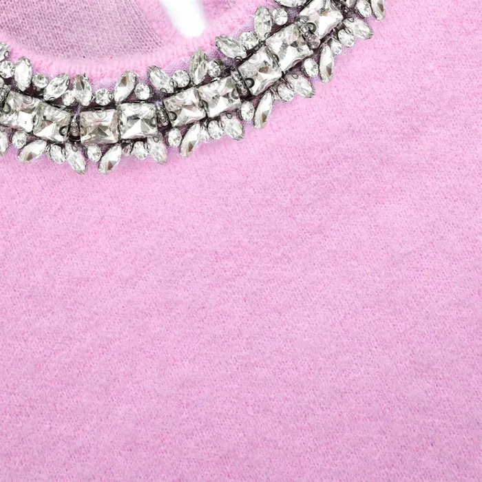 Pink Embellished Knit Top Women Self Portrait Tops Pink Embellished Knit Top Women Self Portrait Tops