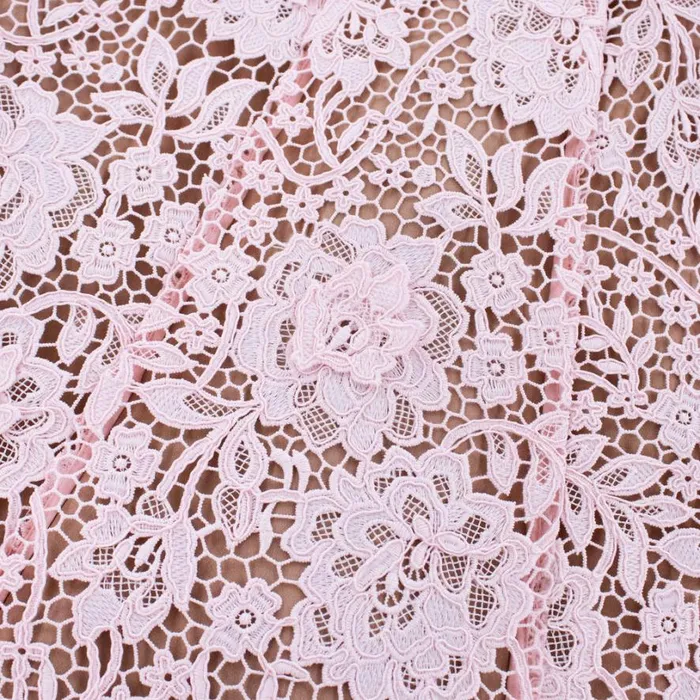 Pink Flower Lace Midi Dress Women Self Portrait Dresses Pink Flower Lace Midi Dress Women Self Portrait Dresses