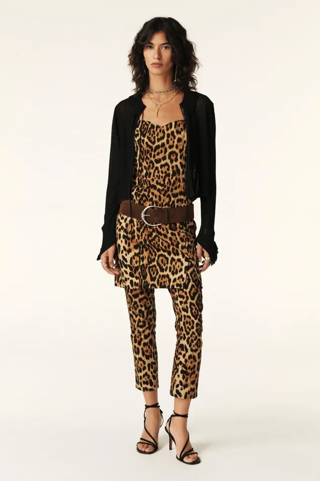 Pointelle Knit Cardigan Cathy Black Women Baandsh Sweaters and Cardigans