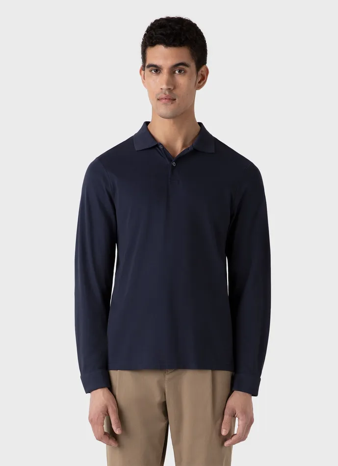 Polo Shirts Long Sleeve Piqu Polo Shirt Navy 8211 ussunspel Men Polo Shirts Long Sleeve Piqu Polo Shirt Navy 8211 ussunspel Men