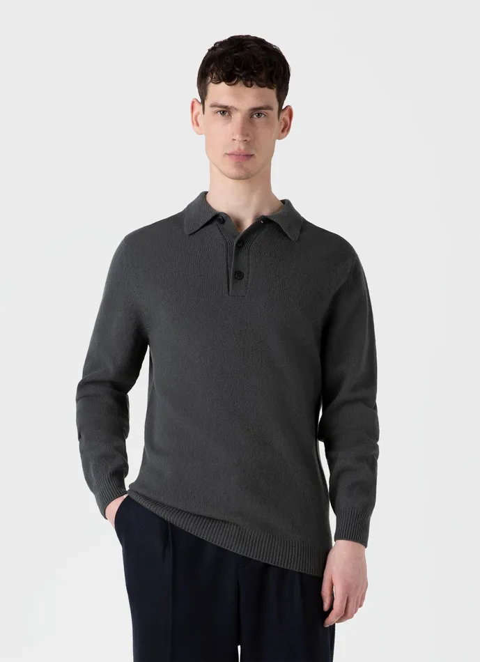 Polo Shirts Men Lambswool Polo Shirt Drill Green ussunspel Polo Shirts Men Lambswool Polo Shirt Drill Green ussunspel