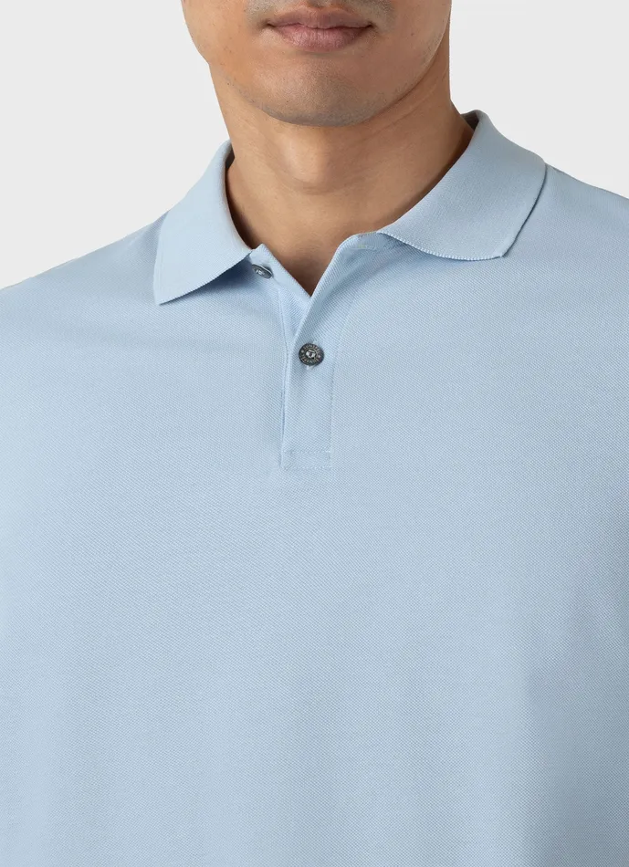 Polo Shirts ussunspel Men Piqu Polo Shirt Blue Mist Polo Shirts ussunspel Men Piqu Polo Shirt Blue Mist