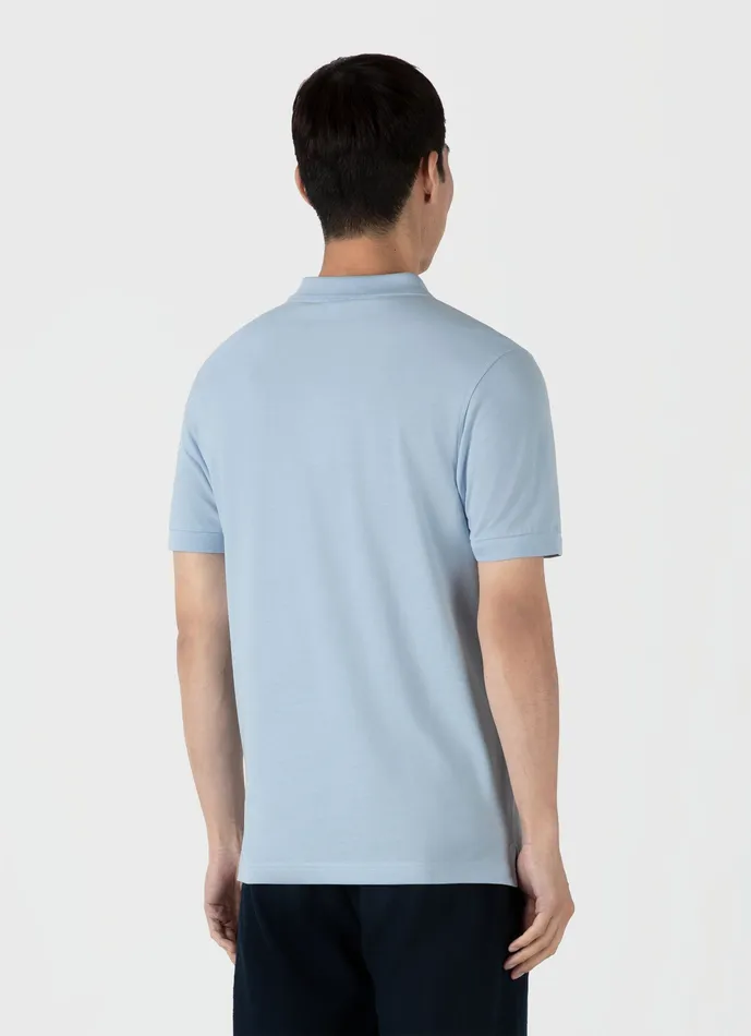 Polo Shirts ussunspel Men Piqu Polo Shirt Blue Mist Polo Shirts ussunspel Men Piqu Polo Shirt Blue Mist