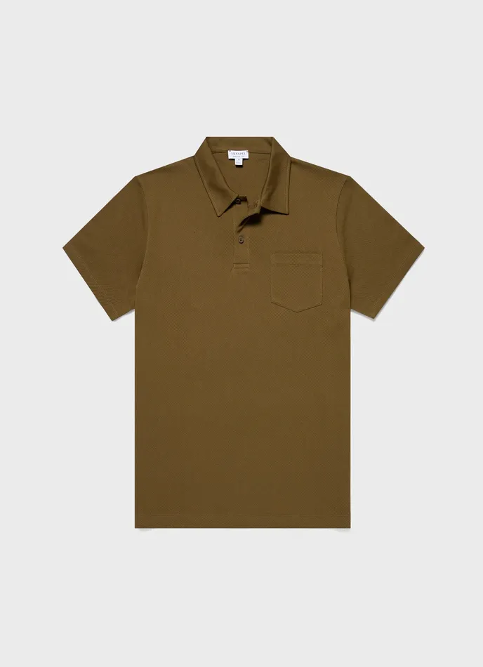 Polo Shirts ussunspel Men Riviera Polo Shirt Olive Green