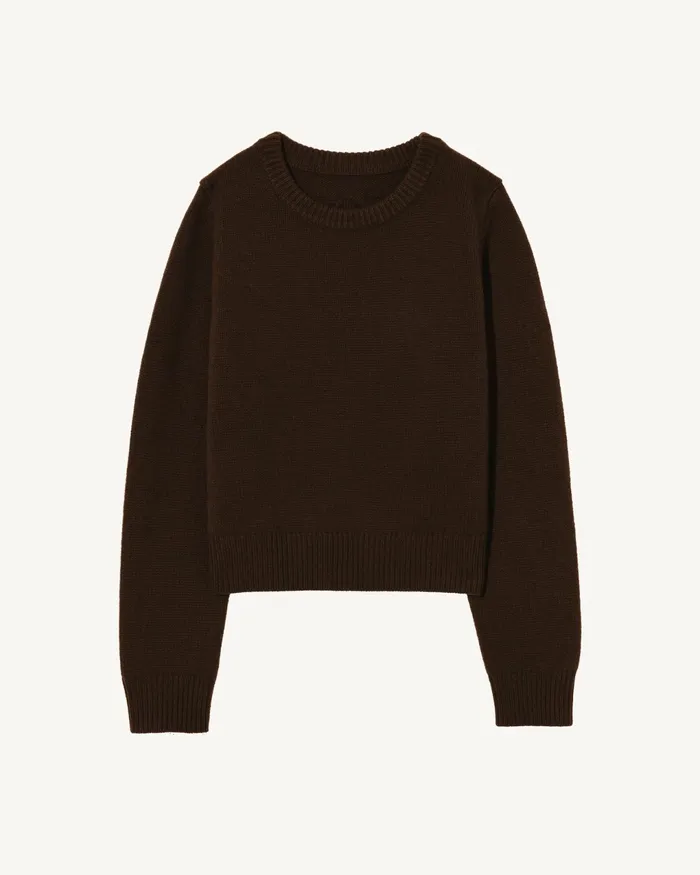 POPPY SWEATER Espresso Women Nili Lotan Knits and Sweaters