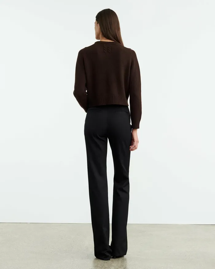 POPPY SWEATER Espresso Women Nili Lotan Knits and Sweaters