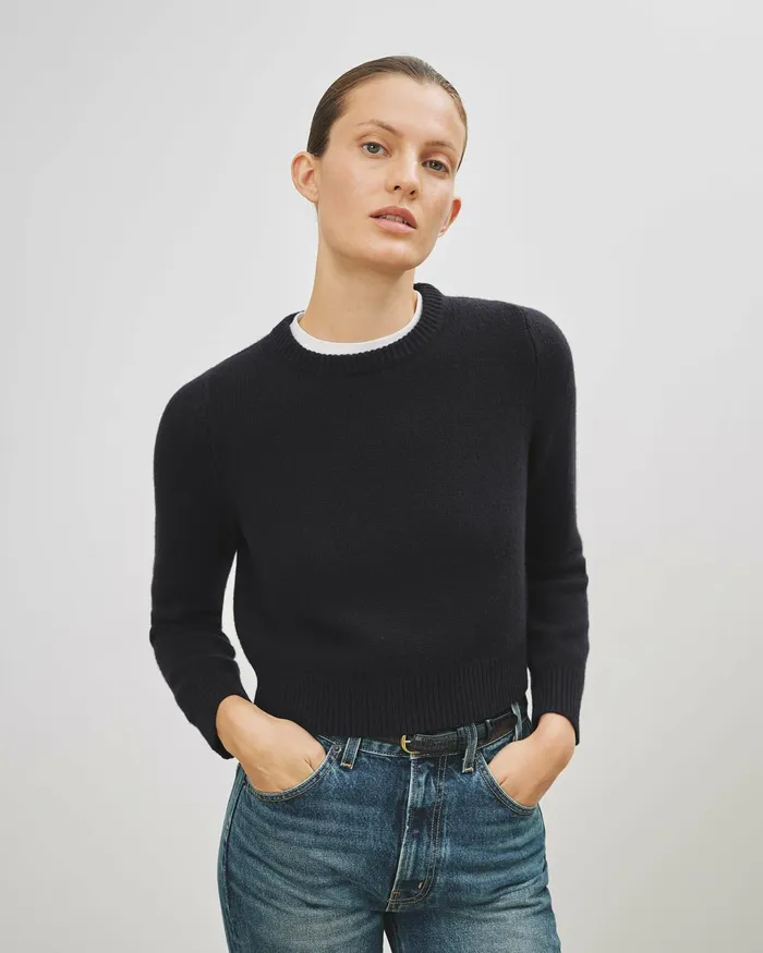POPPY SWEATER Espresso Women Nili Lotan Knits and Sweaters