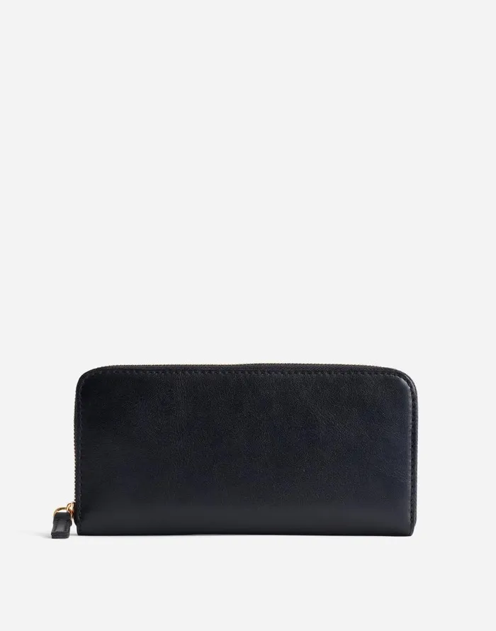 Pouches and Wallets Women Madewell The Essential Continental Zip Wallet In Leather True Black Pouches and Wallets Women Madewell The Essential Continental Zip Wallet In Leather True Black