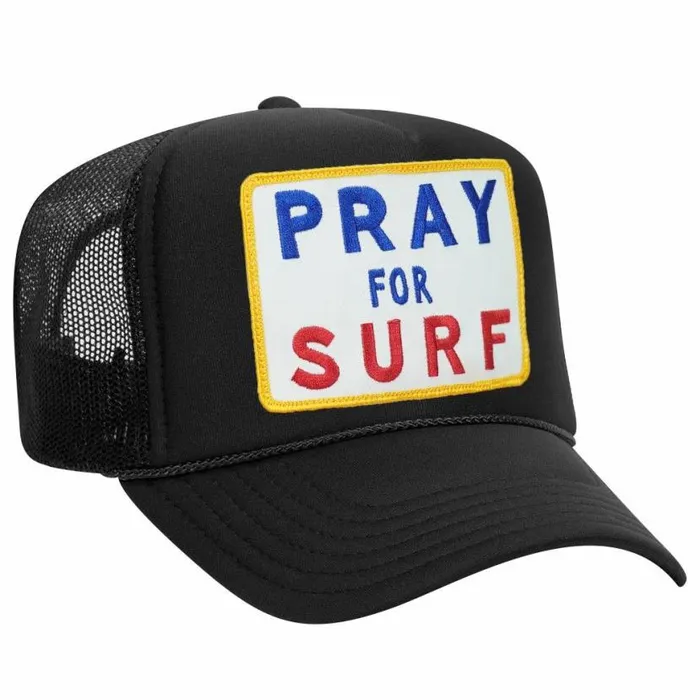 Pray For Surf Vintage Trucker Hat WomenMen Aviator Nation Trucker Hats