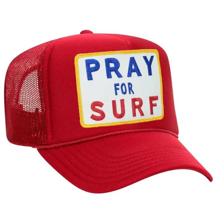 Pray For Surf Vintage Trucker Hat WomenMen Aviator Nation Trucker Hats