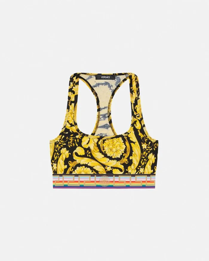 Pride Barocco Scoop Bralette Blackprint Women Versace Bras and Briefs