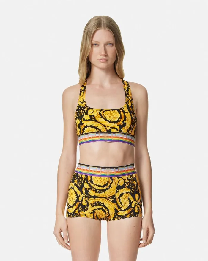 Pride Barocco Scoop Bralette Blackprint Women Versace Bras and Briefs