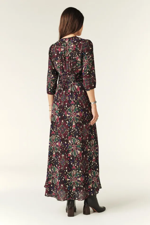 Printed Maxi Dress Fazia Gray Women Baandsh Dresses