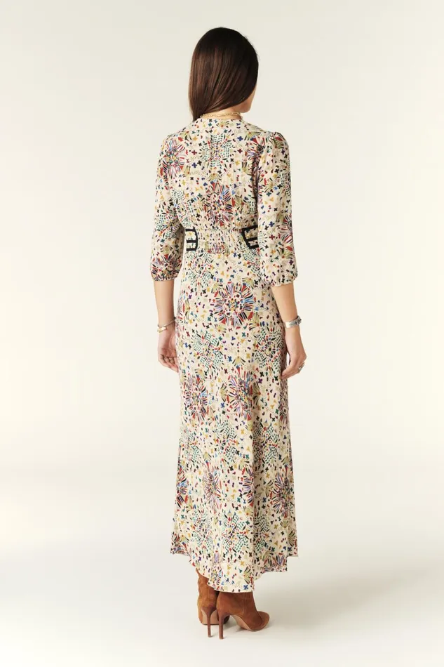 Printed Maxi Dress Fazia Gray Women Baandsh Dresses