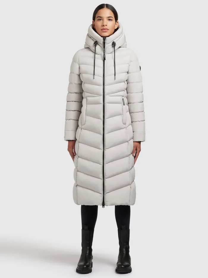 Puffer Coats KHUJO Women Mantel INGRAM3 MATT Hellgrau Hellgrau