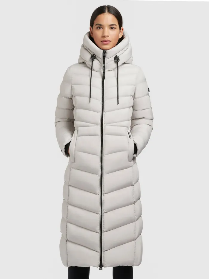 Puffer Coats KHUJO Women Mantel INGRAM3 MATT Hellgrau Hellgrau