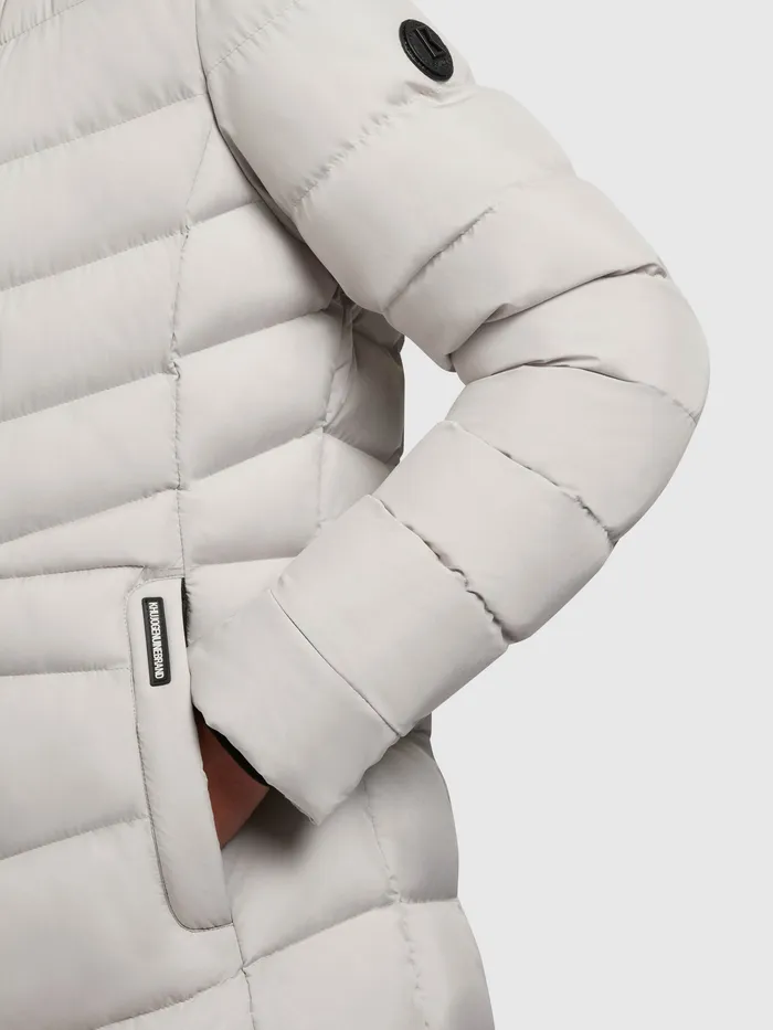 Puffer Coats KHUJO Women Mantel INGRAM3 MATT Hellgrau Hellgrau