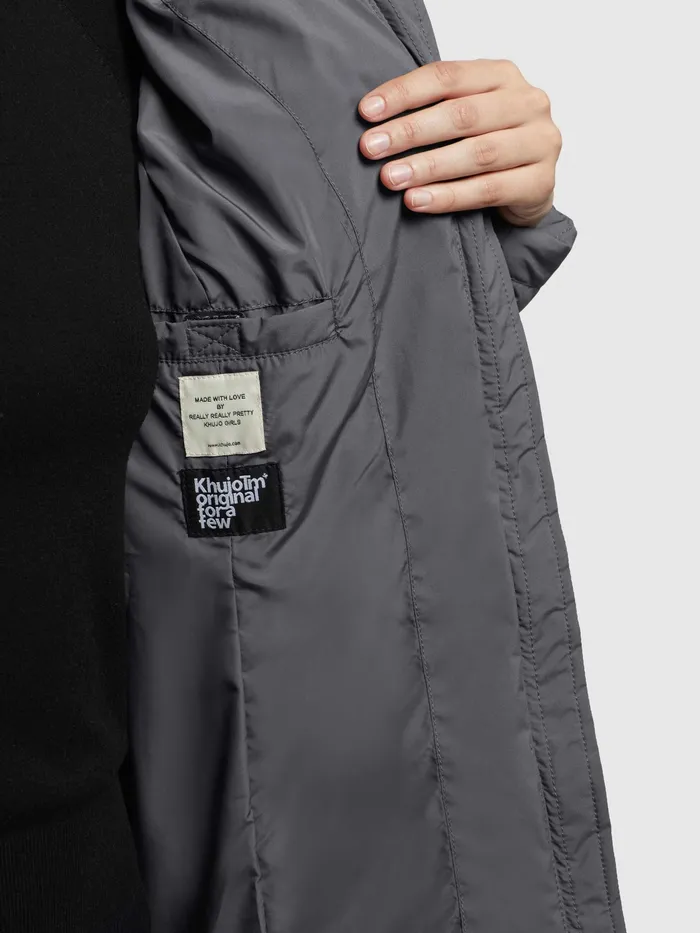 Puffer Jackets Women KHUJO Jacke TWEETY PRIME7 LIGHT Anthrazit Anthrazit