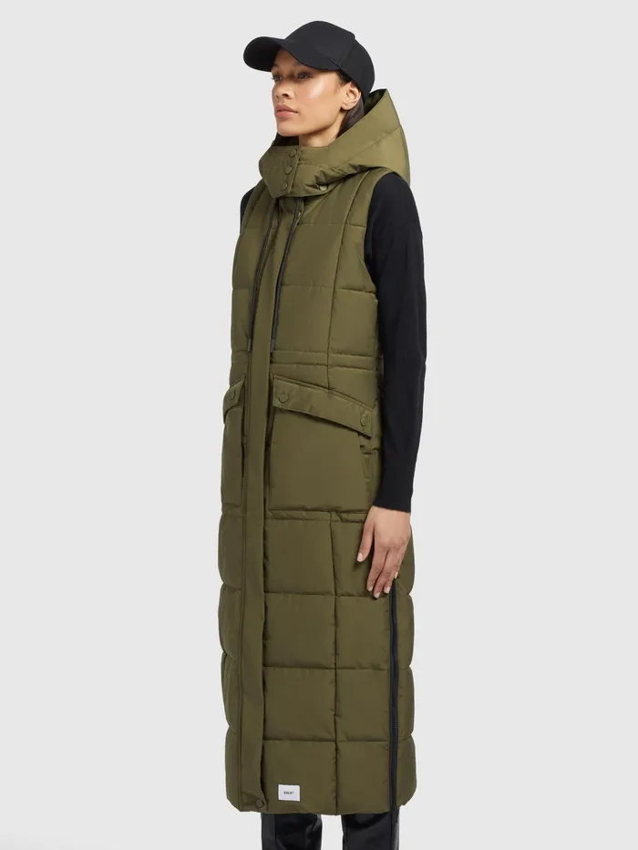 Quilted Vests Women KHUJO Weste ELORA Oliv