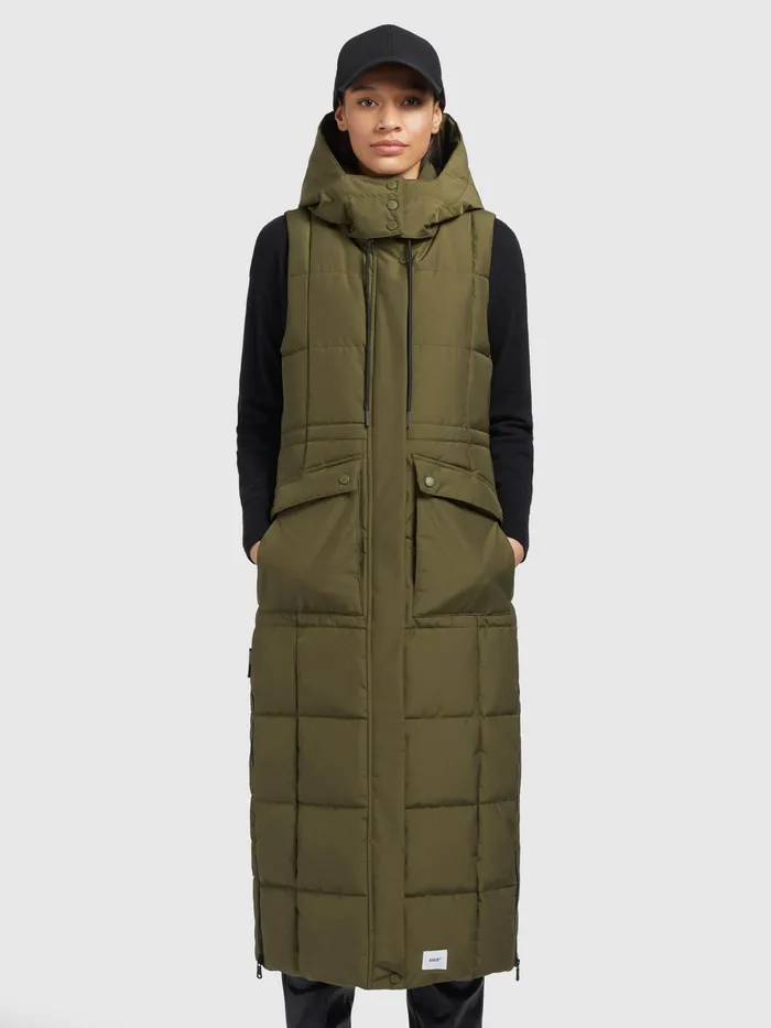 Quilted Vests Women KHUJO Weste ELORA Oliv