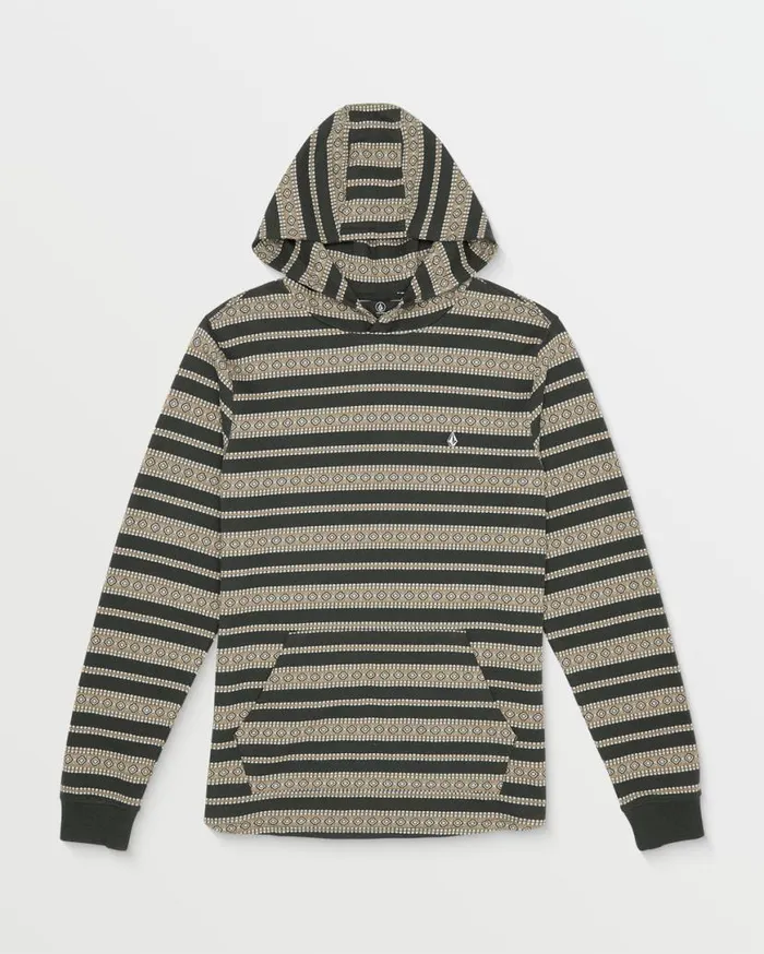 Quiver Hooded Long Sleeve Shirt 8211 Stealth Mens Volcom TShirts and Tanks