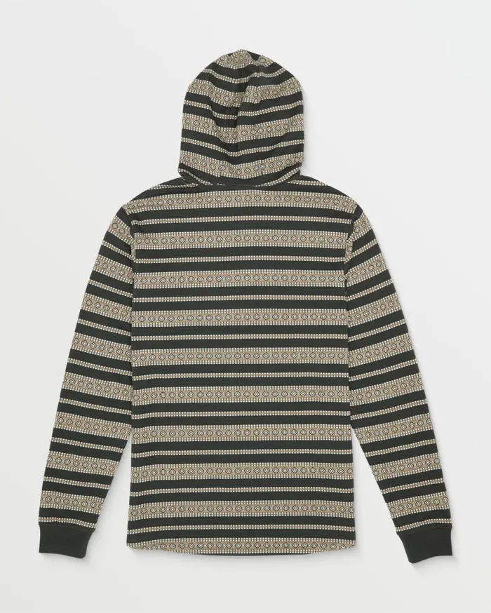Quiver Hooded Long Sleeve Shirt 8211 Stealth Mens Volcom TShirts and Tanks