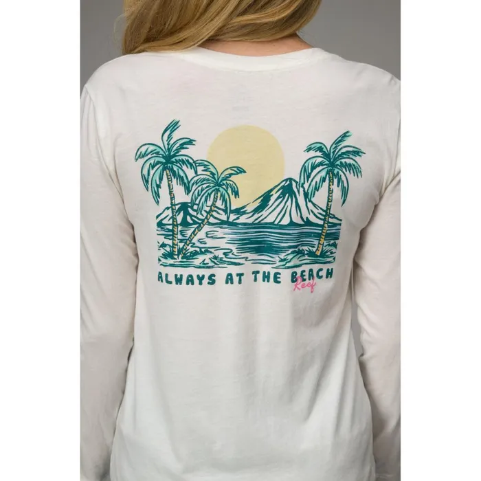 Reef Ines Long Sleeve Tee Marshmallow Women TShirts Tanks and Dresses Reef Ines Long Sleeve Tee Marshmallow Women TShirts Tanks and Dresses