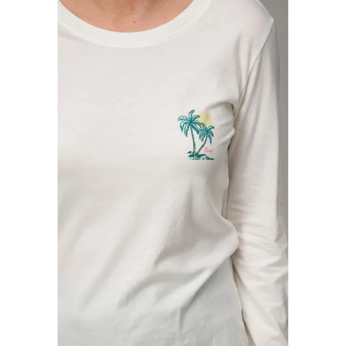 Reef Ines Long Sleeve Tee Marshmallow Women TShirts Tanks and Dresses Reef Ines Long Sleeve Tee Marshmallow Women TShirts Tanks and Dresses