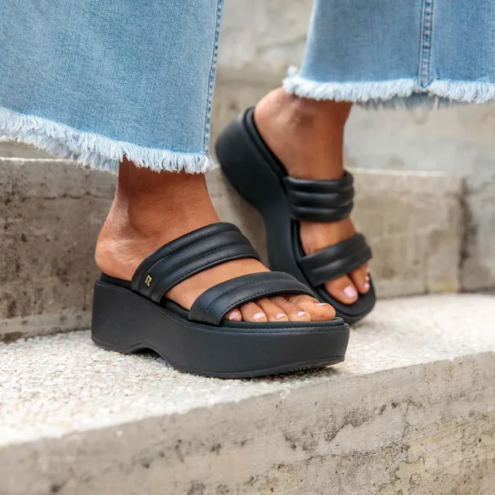 Reef Lofty Lux Hi Black Women Sandals Reef Lofty Lux Hi Black Women Sandals