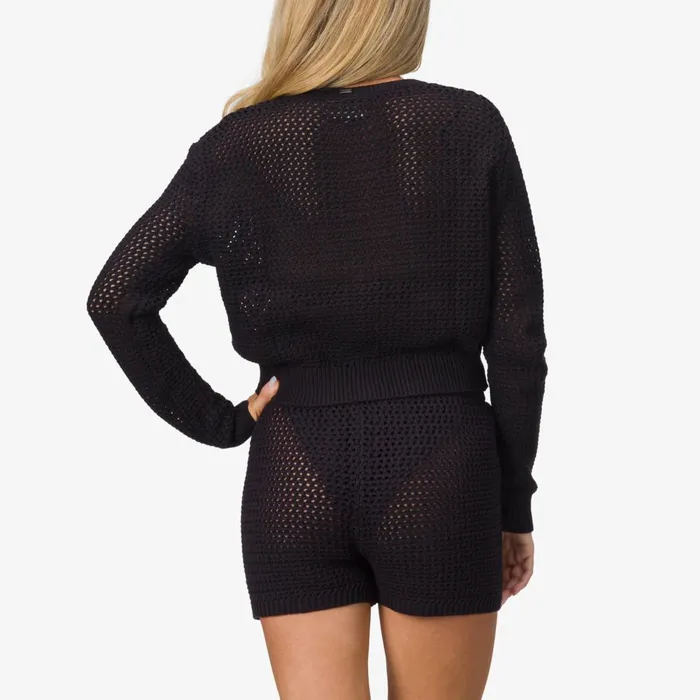 Reef Mika Knit Cardigan Caviar Women Tops Reef Mika Knit Cardigan Caviar Women Tops