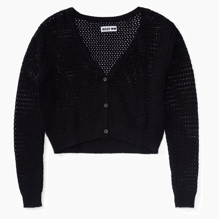 Reef Mika Knit Cardigan Caviar Women Tops Reef Mika Knit Cardigan Caviar Women Tops
