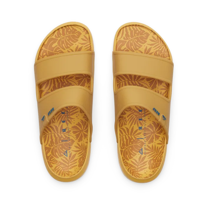 Reef Oasis Double Up Gold Tropics Men Slides Reef Oasis Double Up Gold Tropics Men Slides