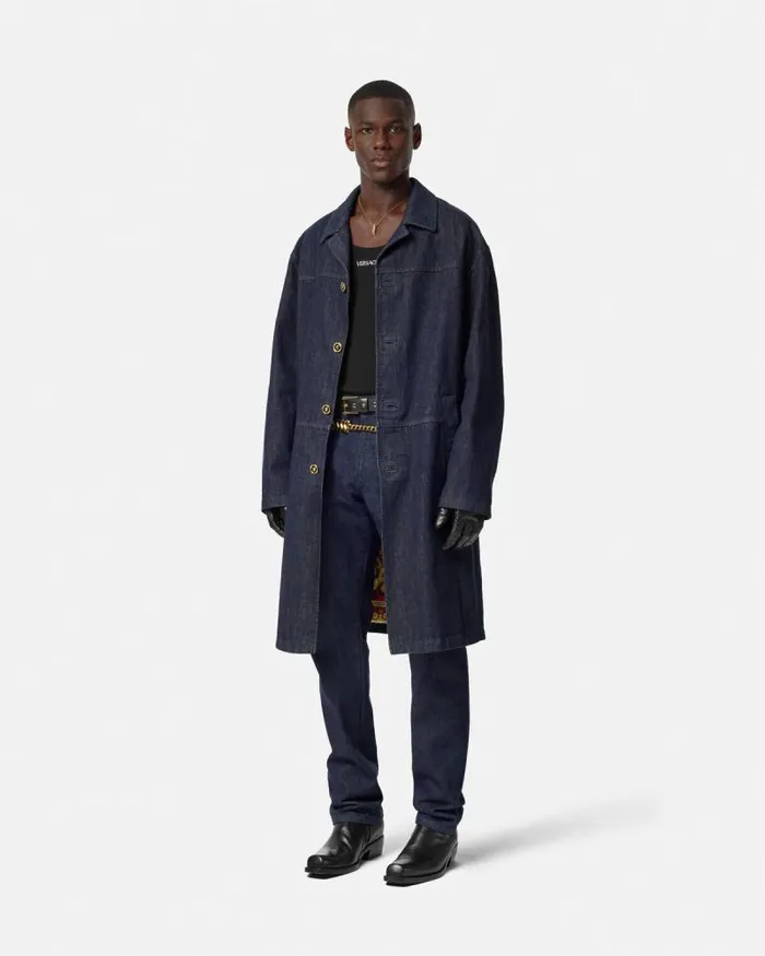 Regular Fit Jeans Blue Men Versace Pants and Shorts