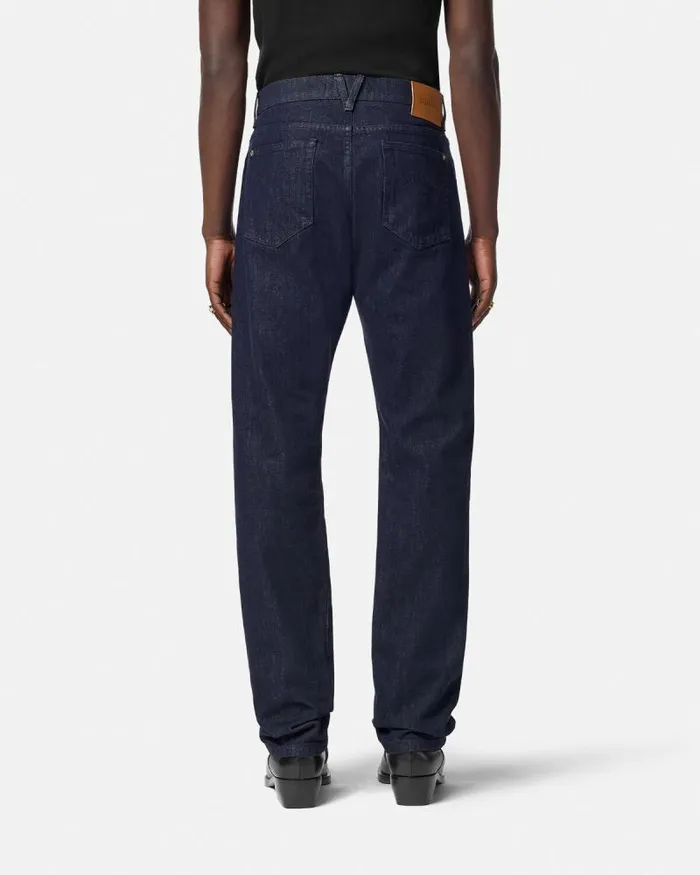 Regular Fit Jeans Blue Men Versace Pants and Shorts