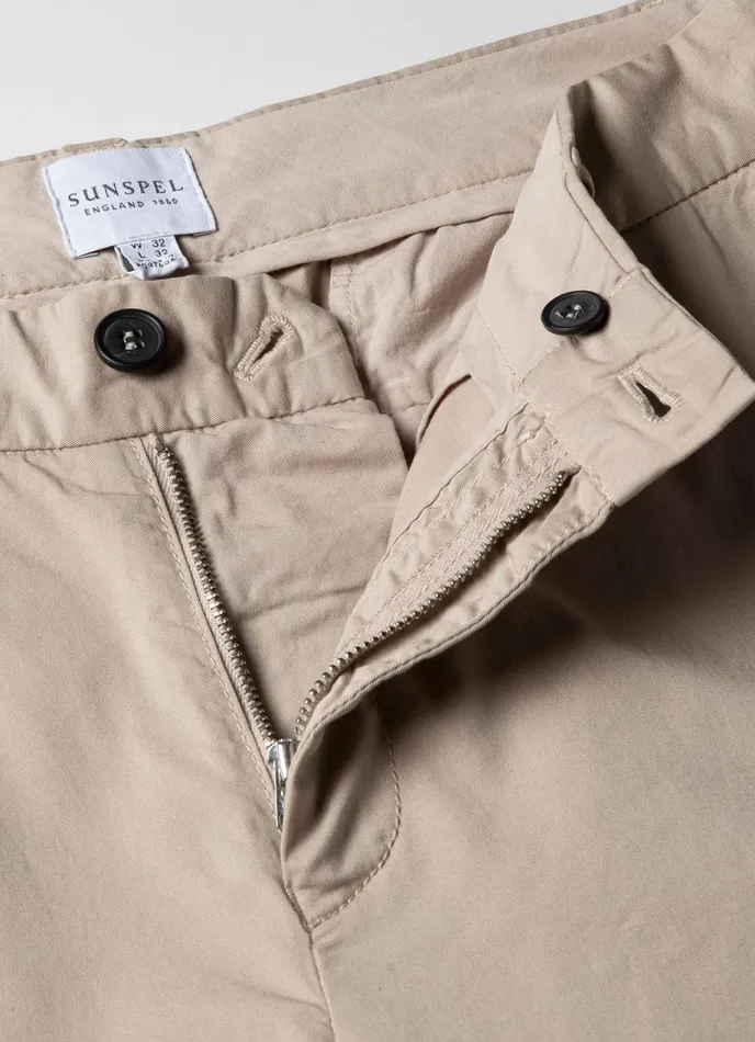 Regular Fit Stretch Chino Light Stone Men SUNSPEL Pants