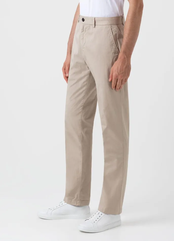 Regular Fit Stretch Chino Light Stone Men SUNSPEL Pants