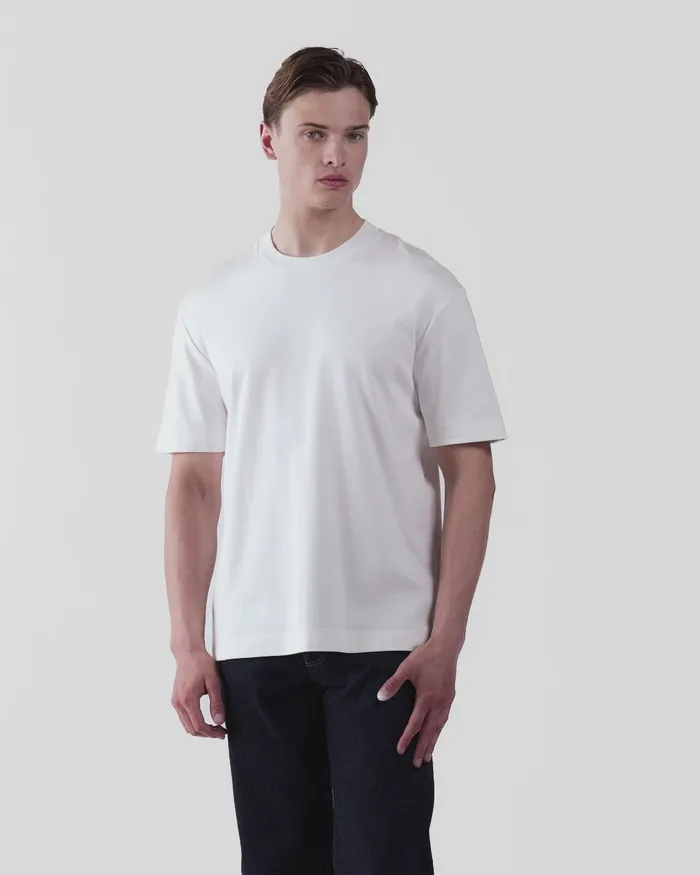 Relaxed Fit Heavyweight Tshirt White Tshirts ussunspel Men Relaxed Fit Heavyweight Tshirt White Tshirts ussunspel Men