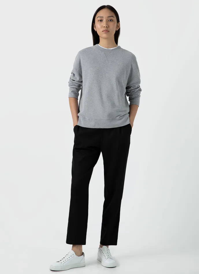 Relaxed Loopback Sweatshirt Grey Melange Women Loungewear and Sleepwear ussunspel Relaxed Loopback Sweatshirt Grey Melange Women Loungewear and Sleepwear ussunspel