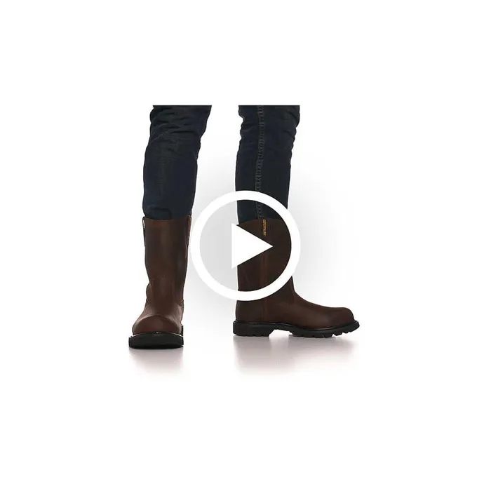 Revolver Steel Toe Work Boot Brown Men Cat Footwear Boots