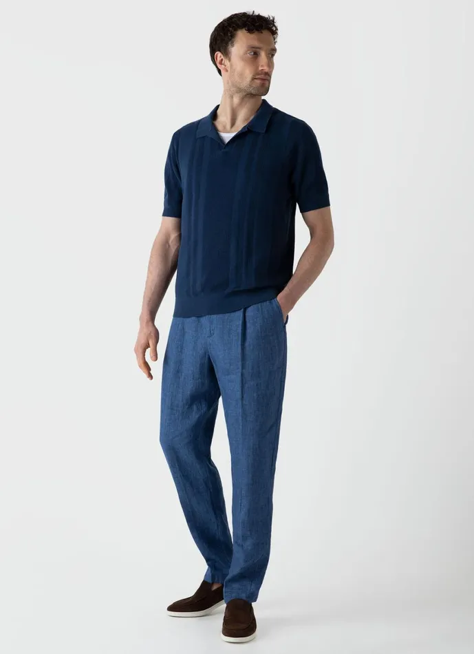 Rib Knit Polo Shirt Coast Men SUNSPEL Polo Shirts
