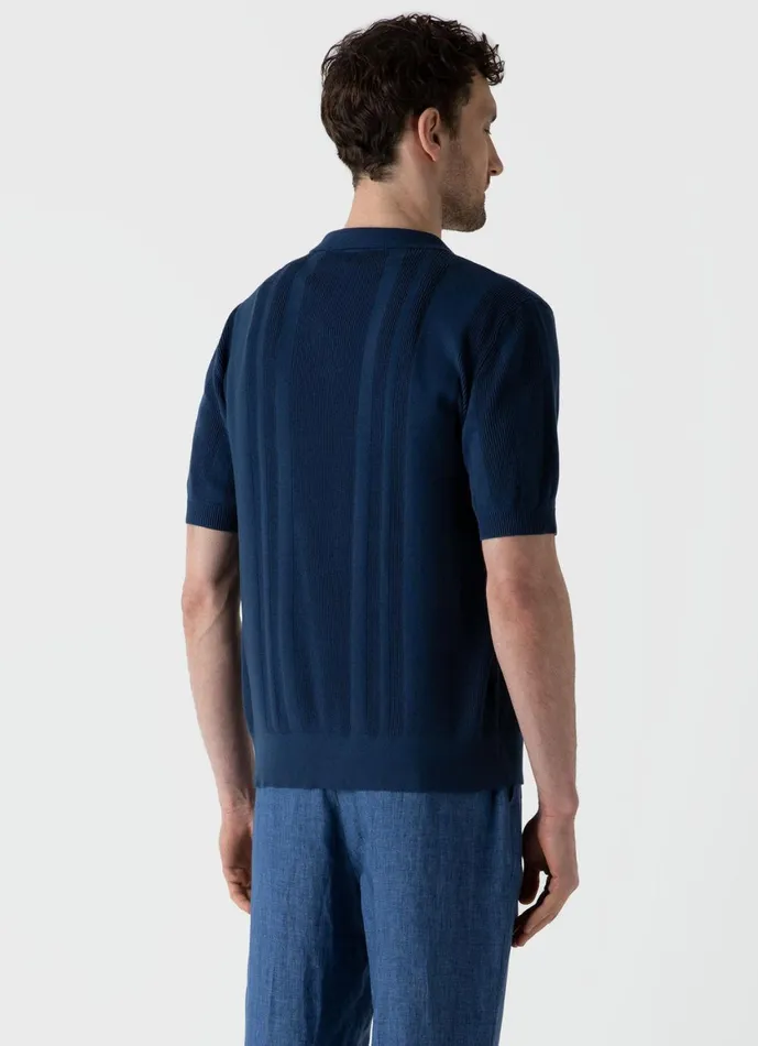 Rib Knit Polo Shirt Coast Men SUNSPEL Polo Shirts