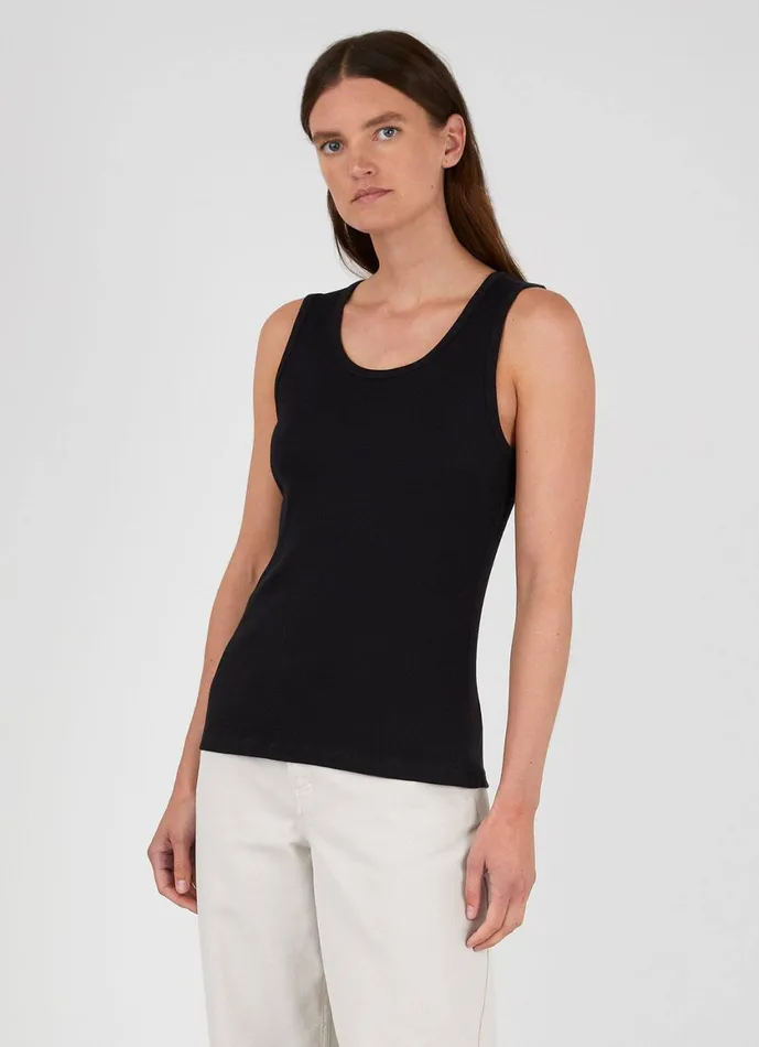 Rib Vest Black Women SUNSPEL Loungewear and Sleepwear