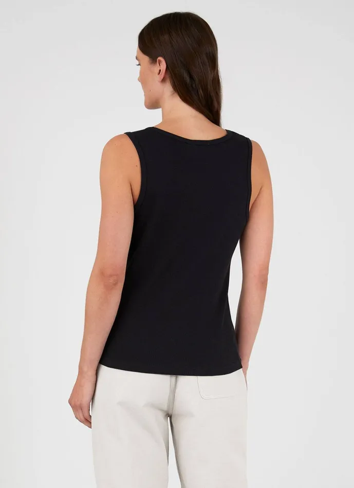 Rib Vest Black Women SUNSPEL Loungewear and Sleepwear