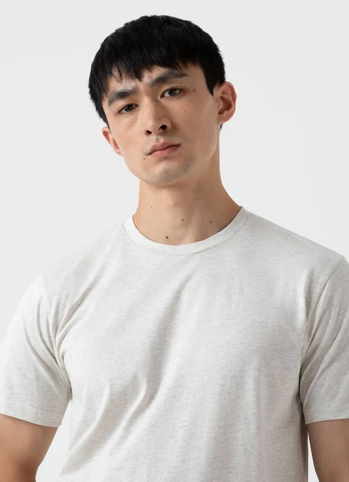 Riviera Midweight Tshirt Archive White Melange Men SUNSPEL Tshirts