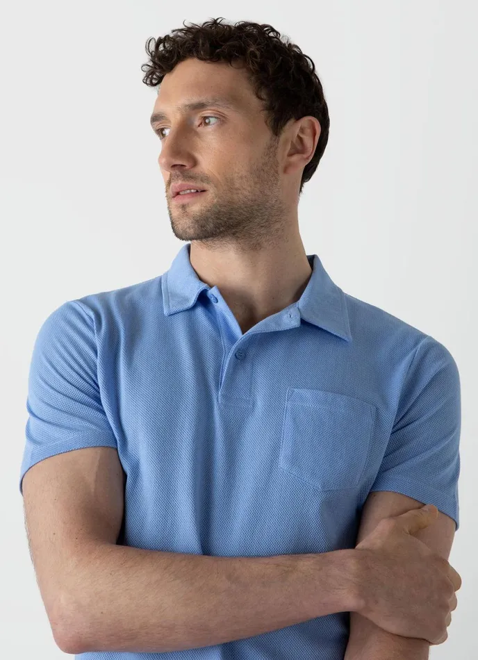 Riviera Polo Shirt Cool Blue Men SUNSPEL Polo Shirts