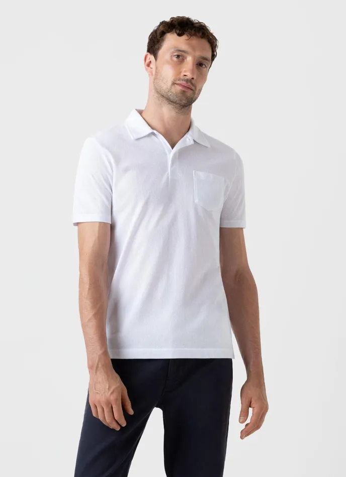 Riviera Polo Shirt White Men SUNSPEL Polo Shirts