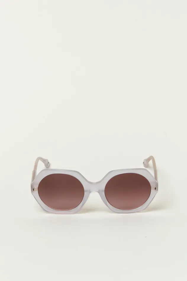 Round Sunglasses Luny Black Women Baandsh Eyewear