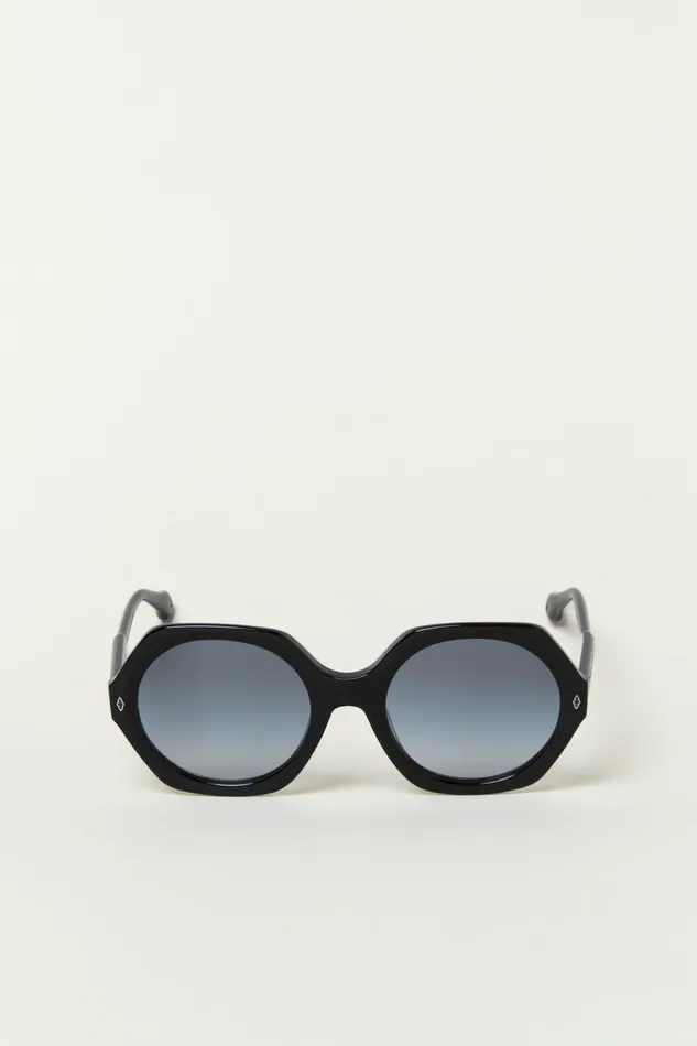 Round Sunglasses Luny Black Women Baandsh Eyewear